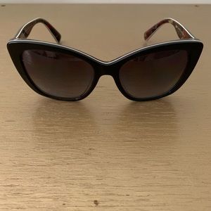 Dolce & Gabbana black sunglasses with red roses.